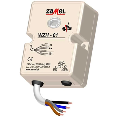 Wyłącznik zmierzchowy natynkowy z sondą 230V AC IP65 TYP: wzh-01