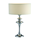ABU DHABI Lampa stołowa E27 IP20 chrom z białym abażurem