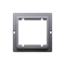 Adapter (przejściówka) na osprzęt standardu 45 × 45 mm. Montaż do puszki na wkręty; srebrny mat