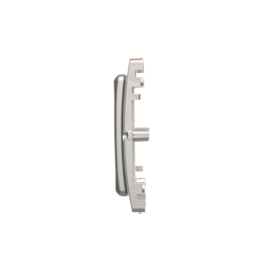 Adapter (przejściówka) na osprzęt standardu 45 × 45 mm. Montaż do puszki na wkręty; srebrny mat