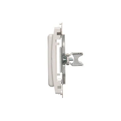 Adapter (przejściówka) na osprzęt standardu 45x45 mm. Montaż do puszki na łapki i wkręty, biały