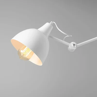 AIDA Lampa ścienna E27 IP20 biała
