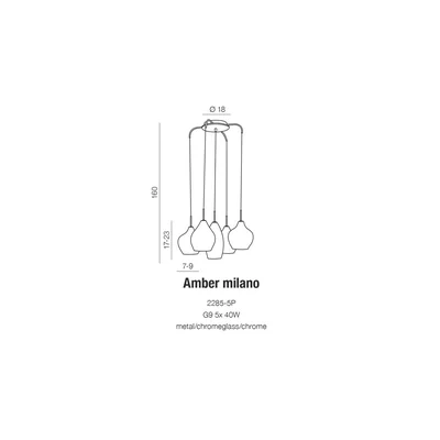 AMBER MILANO Lampa wisząca miedziana