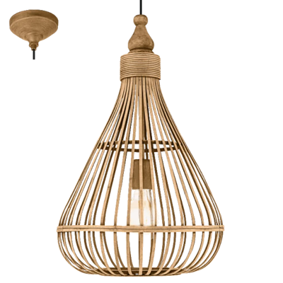 Amsfield Lampa wisząca 35 cm brązowa