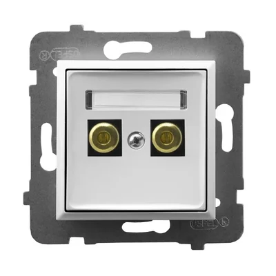 ARIA Gniazdo głośnikowe pojedyncze 6mm2 białe