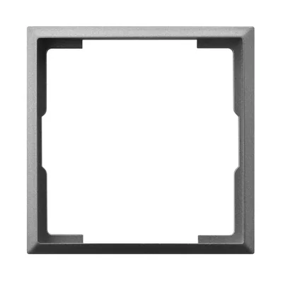 ARIA Ramka ozdobna do gniazd wtyczkowych pojedynczych bez klapek, teleinformatycznych i ściemniaczy szary mat