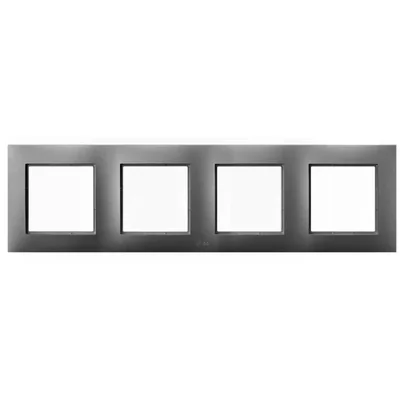 ARIA Ramka poczwórna do zestawów IP-44 szary mat