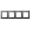 ARIA Ramka poczwórna do zestawów IP-44 szary mat