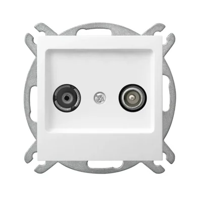 AS Gniazdo RTV zakończeniowe ZAK-10 biały