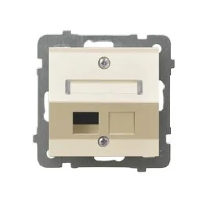 AS Obudowa gniazda komputerowego pojedynczego ecru