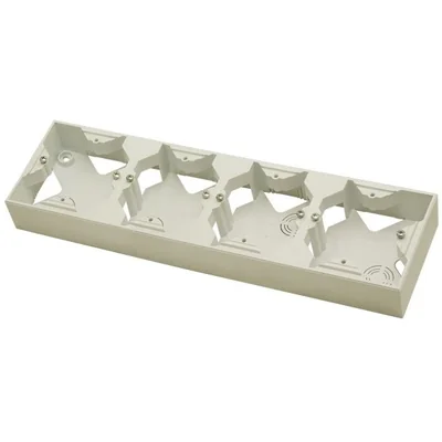 AS Puszka instalacyjna naścienna poczwórna ecru