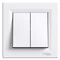ASFORA Łącznik podwójny schodowy zaciski śrubowe biały