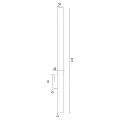 ASSE Kinkiet 60cm 6W 3000K LED zintegrowany IP20 mosiężny