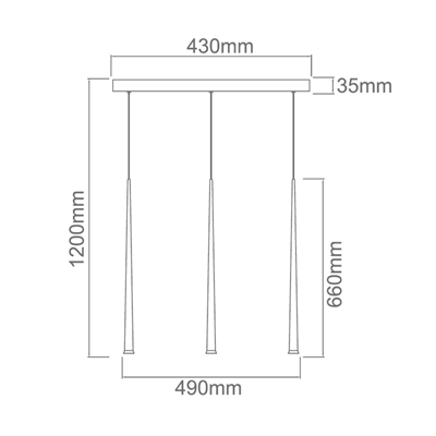 ASTA III Lampa wisząca chrom