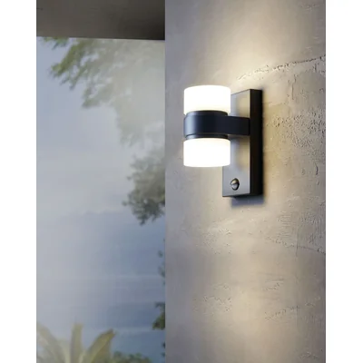 ATOLLARI Lampa ścienna z czujnikiem ruchu antracyt