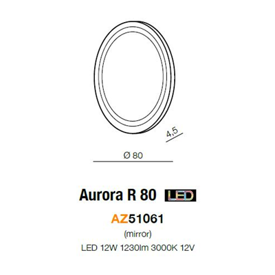 AURORA R 80 Lustro chrom