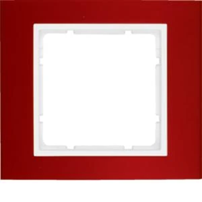B.3 Ramka 1-krotna aluminium czerwona/biały