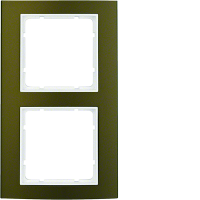 B.3 Ramka 2-krotna aluminium brązowa/biały