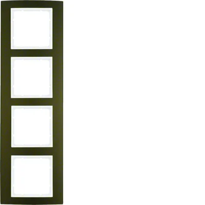 B.3 Ramka 4-krotna aluminium brązowa/biały