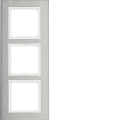 B.7 Ramka 3-krotna pionowa stal szlachetna/biały mat