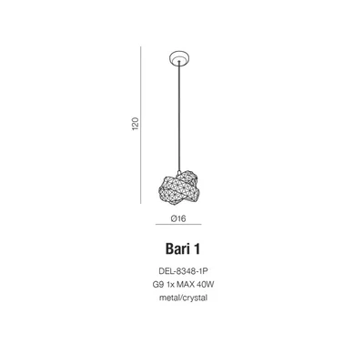BARI Lampa wisząca chrom