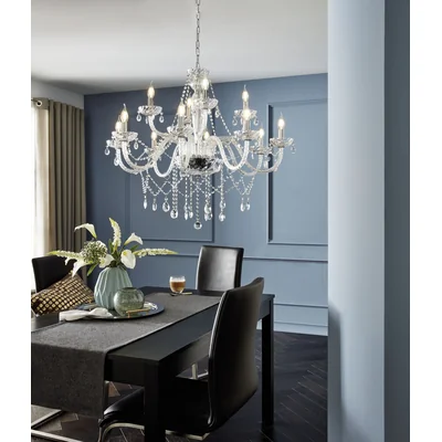 BASILANO 1 Lampa wisząca 100 cm dwunastopunktowa chrom