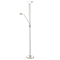 Baya LED Lampa podłogowa nikiel satynowy