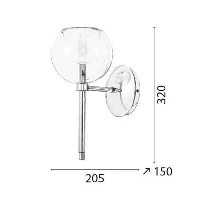 BELLISSIMA Lampa ścienna chrom