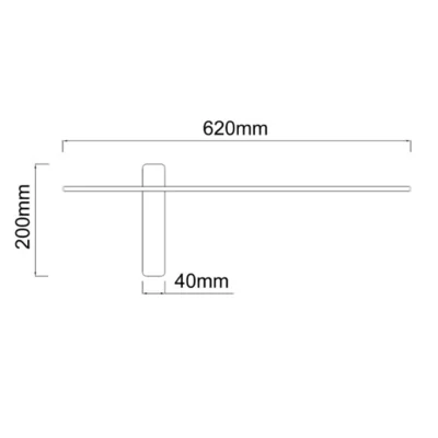 BENE PARETTE Kinkiet 62 cm 7W 3000K 284lm LED zintegrowany IP20 złoty