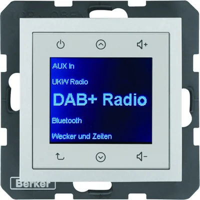 Berker B.KWADRAT/B.3/B.7 Radio Touch DAB+ aluminium mat lakierowany