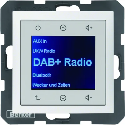 BERKER B.KWADRAT/B.3/B.7 Radio Touch DAB+ biały mat