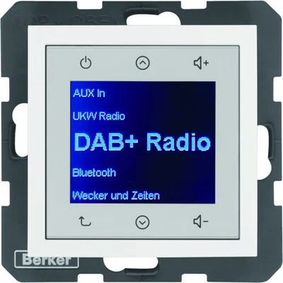 BERKER B.KWADRAT/B.3/B.7 Radio Touch DAB+ biały połysk