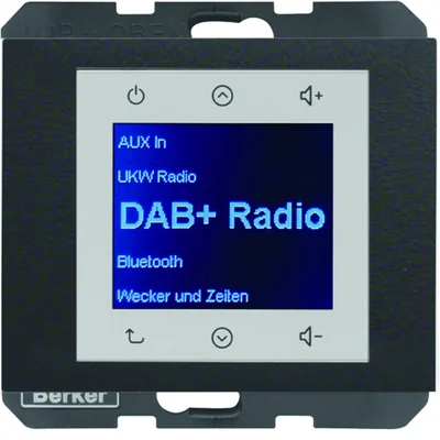 BERKER K.1 Radio Touch DAB+ z Bluetooth antracyt mat lakierowany