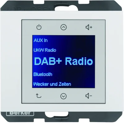 BERKER K.1 Radio Touch DAB+ z Bluetooth biały połysk