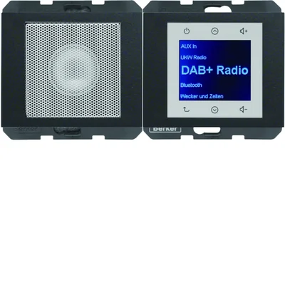 BERKER K.1 Radio Touch DAB+ z głośnikiem antracyt mat lakierowany