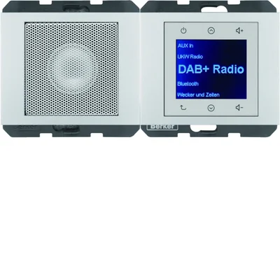 BERKER K.5 Radio Touch DAB+ z Bluetooth z głośnikiem aluminium mat lakierowany