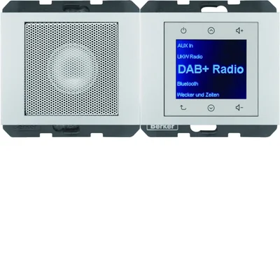 BERKER K.5 Radio Touch DAB+ z głośnikiem aluminium mat lakierowany