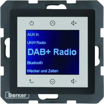 BERKER Q.1/Q.3/Q.7 Radio Touch DAB+ antracyt aksamit lakierowany