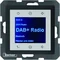 BERKER Q.1/Q.3/Q.7 Radio Touch DAB+ z Bluetooth antracyt aksamit lakierowany