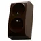 BIS Gniazdo podwójne z uziemieniem brązowy