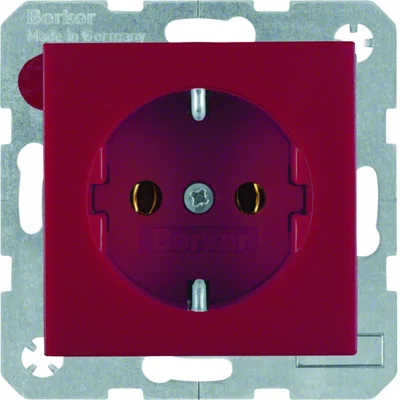 B.KWADRAT Gniazdo SCHUKO czerwone