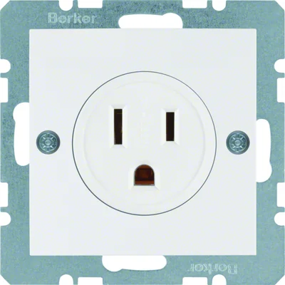 B.KWADRAT Gniazdo z uziemieniem "USA/CANADA" NEMA 5-15R śnieżnobiałe