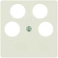 B.KWADRAT Płytka centralna do gniazda antenowego 4-wyjściowego kremowa