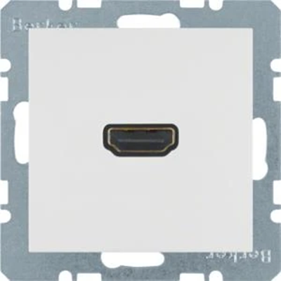 B.KWADRAT/B.3/B.7 Gniazdo HDMI z przyłączem 90° białe