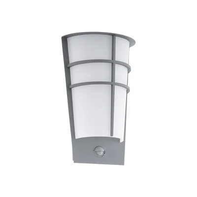 BREGANZO 1 Lampa ścienna z czujnikiem ruchu srebrna