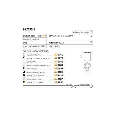 BROSS 1 Lampa sufitowa chrom