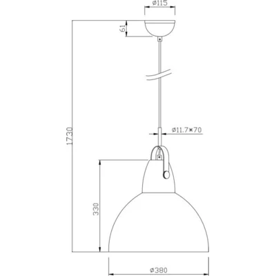 CANDE Lampa wisząca E27 IP20 chrom