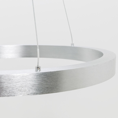 CARLO Lampa wisząca 60 cm aluminium szczotkowane