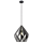 CARLTON 1 Lampa wisząca 31 cm czarna srebrna