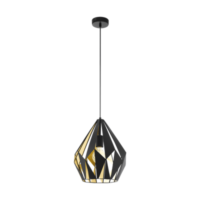 Carlton 1  Lampa wisząca 31 cm czarna/złota